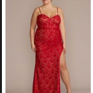 NWT Red, sexy formal dress. Size 20. David’s Bridal - Galina Signature Gown.